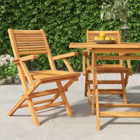 Folding Patio Chairs 2 pcs 21.7"x24.4"x35.4" Solid Wood Teak