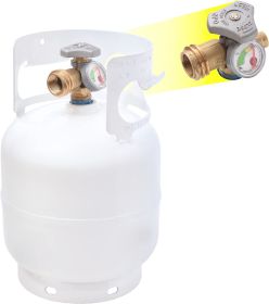 Flame King YSN5LB-GAUGE 5lb Steel Propane Tank Cylinder with Gauge and OPD Valves for Grills and BBQs, Camping, Fishing, & Outdo