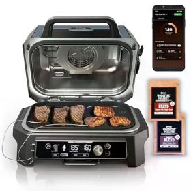 Outdoor Grill with Bluetooth and App Enabled, 7-in-1 BBQs Grills with 2 Built-In Thermometers, BBQ Grills