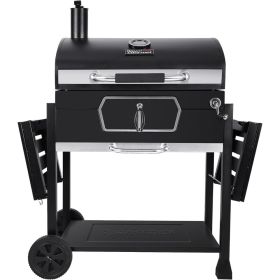 CD2030AN 30-Inch Charcoal Grill, Deluxe BBQ Smoker Picnic Camping Patio Backyard Cooking, Black, Large