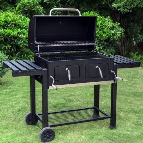 Large Charcoal BBQ Grills With 794 SQ.IN. Cooking Area Camping Grill Barbecue Black Cool Camping Gear BBQ Grill