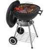 18 Inch Portable Charcoal Grill with Wheels for Outdoor Cooking Barbecue Camping BBQ Coal Kettle Grill for Small Patio Backyard