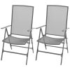 Stackable Patio Chairs 2 pcs Steel Gray