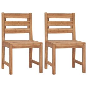 Patio Chairs 2 pcs Solid Teak Wood