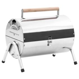 Portable Tabletop Charcoal BBQ Grill Stainless Steel Double Grids