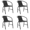 Patio Chairs 4 pcs Plastic Rattan and Steel 242.5 lb