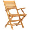 Folding Patio Chairs 2 pcs 21.7"x24.4"x35.4" Solid Wood Teak