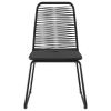 Patio Chairs 6 pcs Poly Rattan Black