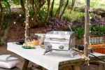 Megamaster Premium Outdoor Cooking 2-Burner Grill, While Camping, Outdoor Kitchen, Patio Garden, Barbecue with Two Foldable