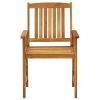 Patio Chairs 4 pcs Solid Acacia Wood