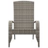 Patio Adirondack Chair Gray Poly Rattan