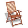 Folding Patio Chairs 2 pcs Solid Acacia Wood Brown