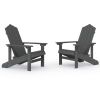 Patio Adirondack Chairs 2 pcs HDPE Anthracite