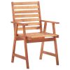 Patio Dining Chairs 4 pcs with Cushions Solid Acacia Wood