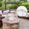 VEVOR Firepit Spark Screen Lid, 36" Diameter, Outdoor Firepit Ring Cover Round Accessories, Fire Pit Metal Cover