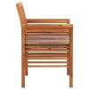 Patio Dining Chairs with Cushions 4 pcs Solid Wood Acacia