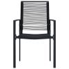 Patio Chairs 4 pcs PVC Rattan Black