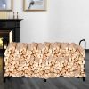 4ft 8ft Wide Firewood Rack Indoor Outdoor Log Rack Metal Wood Rack Heavy Duty Wood Stacker