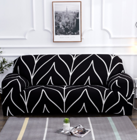 Elastic Universal Sofa Cover (Color: Black, size: 235 300cm)