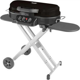 BBQ Grills,Portable Stand-Up Propane Grill, Gas Grill with 3 Adjustable BurnersPush-Button Ignition; Outdoors Large BBQ Grills (Color: Black)