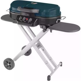 BBQ Grills,Portable Stand-Up Propane Grill, Gas Grill with 3 Adjustable BurnersPush-Button Ignition; Outdoors Large BBQ Grills (Color: Blue)