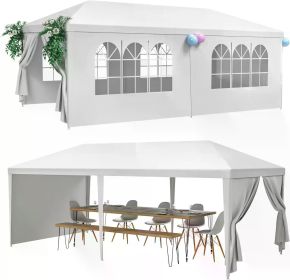 Outdoor Canopy Tent Patio Camping Gazebo Shelter 10'x30' Cater Party Wedding BBQ Removable Sidewalls Events Tent (Color: 10  x 20)