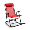 Outdoor Patio Camping Lightweight Folding Rocking Chair with Footrest