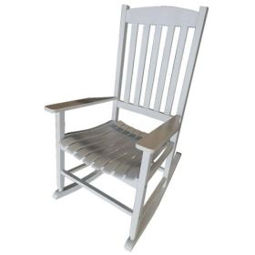 Rocking Chair, All Weather Resistant Poly Lumber Outdoor Porch Rocker, Rocking Chairs for Outdoor, Indoor, Patio, Deck, Garden, Backyard (Color: White)