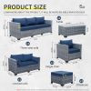 Patio Furniture Sets,7 Piece PE Rattan Sectional Sofa Couch with Storage Table and Non-Slip Cushions,Outdoor Conversation Set