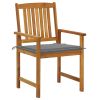 Patio Chairs with Cushions 6 pcs Solid Acacia Wood