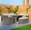 Direct Wicker 7-Piece PE Rattan Wicker Patio Sectional Sofa Set with Cushions