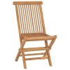 Folding Patio Chairs 4 pcs Solid Teak Wood