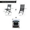 Outdoor Folding Chair Set of 2 All Weather Aluminum Patio Chairs