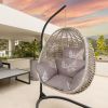 Egg Chair Cushion Hanging Basket Seat Cushion Thicken Soft Egg Swing Chair Pad Hanging Egg Chair Cushion with Headrest