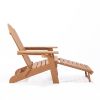 TALE Folding Adirondack Chair with Pullout Ottoman with Cup Holder, Oversized, Poly Lumber, for Patio Deck Garden, Backyard Furniture, Easy to Install