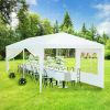 Outdoor Canopy Tent Patio Camping Gazebo Shelter 10'x30' Cater Party Wedding BBQ Removable Sidewalls Events Tent