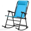 Outdoor Patio Headrest Folding Zero Gravity Rocking Chair