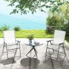 Set of 4 Patio Folding Chair Set with Rustproof Metal Frame